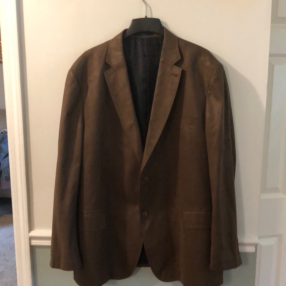 Brown Leather Blazer